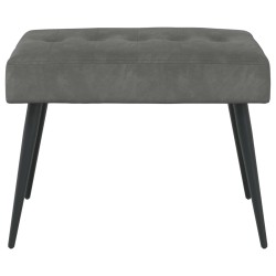 Banc avec capitonnage bouton Gris foncé 60 x 40 x 45 cm Velours 647575647575