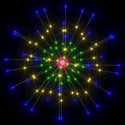 Feu d'artifice de Noël d'extérieur Multicolore 20 cm 140 LED 647576647576