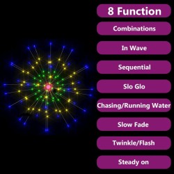 Feu d'artifice de Noël d'extérieur Multicolore 20 cm 140 LED 647576647576