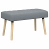 Banc capitonné canal Gris clair 80 x 40 x 46 cm Tissu 647577647577