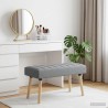Banc capitonné canal Gris clair 80 x 40 x 46 cm Tissu 647577647577