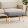 Banc capitonné canal Gris clair 80 x 40 x 46 cm Tissu 647577647577