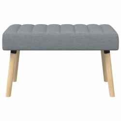 Banc capitonné canal Gris clair 80 x 40 x 46 cm Tissu 647577647577