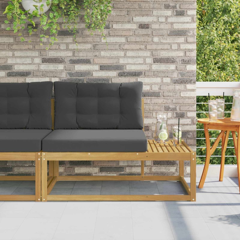 Canapé d'extérieur en bout Blanc 115 x 83 x 73 cm Polyester 647578647578