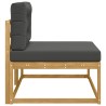 Canapé d'extérieur en bout Blanc 115 x 83 x 73 cm Polyester 647578647578