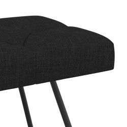 Banc avec capitonnage bouton Noir 80 x 40 x 46 cm Tissu 647580647580