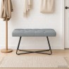 Banc avec capitonnage bouton Gris clair 80 x 40 x 46 cm Tissu 647581647581