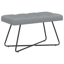 Banc avec capitonnage bouton Gris clair 80 x 40 x 46 cm Tissu 647581647581