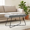Banc avec capitonnage bouton Gris clair 80 x 40 x 46 cm Tissu 647581647581