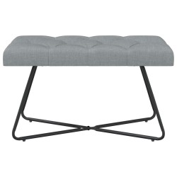 Banc avec capitonnage bouton Gris clair 80 x 40 x 46 cm Tissu 647581647581