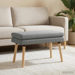 Banc à double couche Gris clair 80 x 40 x 47 cm Tissu 647582647582