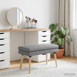 Banc à double couche Gris clair 80 x 40 x 47 cm Tissu 647582647582