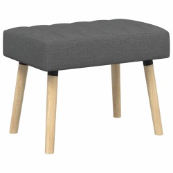 Banc capitonné canal Gris foncé 60 x 40 x 45 cm Tissu 647583647583