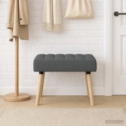 Banc capitonné canal Gris foncé 60 x 40 x 45 cm Tissu 647583647583