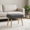 Banc capitonné canal Gris foncé 60 x 40 x 45 cm Tissu 647583647583