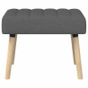 Banc capitonné canal Gris foncé 60 x 40 x 45 cm Tissu 647583647583
