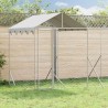Chenil d'extérieur pour chiens avec toit argenté 10x2x2,5 m 647584647584