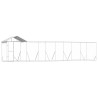 Chenil d'extérieur pour chiens avec toit argenté 10x2x2,5 m 647584647584