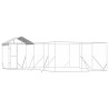 Chenil d'extérieur pour chiens avec toit argenté 6x6x2,5 m 647593647593