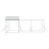 Chenil d'extérieur pour chiens avec toit argenté 6x6x2,5 m 647593647593
