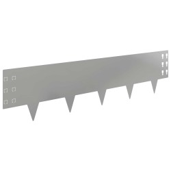 Bordure de Pelouse 20 pcs 100 x 25 cm Acier Argenté 647594647594