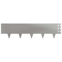 Bordure de Pelouse 20 pcs 100 x 25 cm Acier Argenté 647594647594
