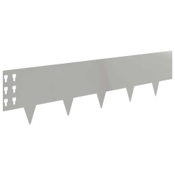 Bordure de Pelouse 20 pcs 100 x 25 cm Acier Argenté 647594647594