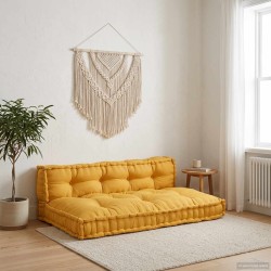 Coussin de canapé sur palette 2 pcs Jaune 120 x 80 x 38 cm 647597647597