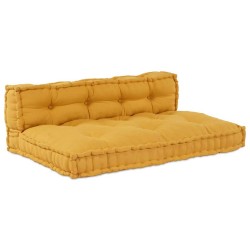Coussin de canapé sur palette 2 pcs Jaune 120 x 80 x 38 cm 647597647597
