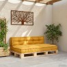 Coussin de canapé sur palette 2 pcs Jaune 120 x 80 x 38 cm 647597647597