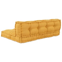 Coussin de canapé sur palette 2 pcs Jaune 120 x 80 x 38 cm 647597647597
