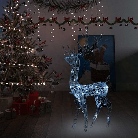 Renne de décoration de Noël Acrylique 140 LED blanc froid 128 cm 647598647598