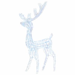 Renne de décoration de Noël Acrylique 140 LED blanc froid 128 cm 647598647598