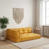 Coussin de canapé sur palette 3 pcs Jaune 120 x 80 x 38 cm 647604647604