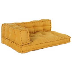 Coussin de canapé sur palette 3 pcs Jaune 120 x 80 x 38 cm 647604647604