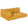 Coussin de canapé sur palette 3 pcs Jaune 120 x 80 x 38 cm 647604647604