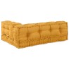 Coussin de canapé sur palette 3 pcs Jaune 120 x 80 x 38 cm 647604647604