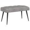 Banc avec capitonnage bouton Gris clair 80 x 40 x 46 cm Velours 647606647606