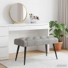 Banc avec capitonnage bouton Gris clair 80 x 40 x 46 cm Velours 647606647606
