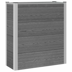 Jardinière surélevée Gris 75 x 30 x 82 cm WPC et Aluminium 647607647607
