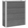 Jardinière surélevée Gris 75 x 30 x 82 cm WPC et Aluminium 647607647607