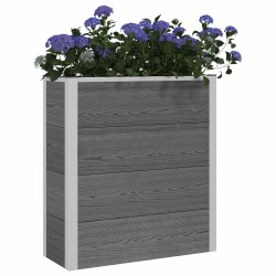 Jardinière surélevée Gris 75 x 30 x 82 cm WPC et Aluminium 647607647607