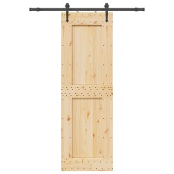 Porte coulissante NARVIK Naturel et noir 70 x 210 cm (152,5 cm) 647611647611