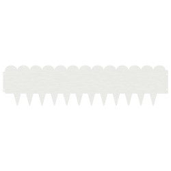 Bordure de Pelouse 20 pcs 103 x 25 cm Acier Blanc 647615647615
