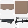 Auvent rétractable Taupe 400 × 350 cm Tissu et Aluminium 647623647623