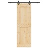 Porte coulissante NARVIK Naturel et noir 70 x 210 cm (152,5 cm) 647624647624