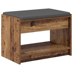 Banc d'entrée avec coussin Bois ancien 63 x 38 x 45 cm 647625647625