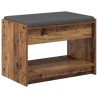 Banc d'entrée avec coussin Bois ancien 63 x 38 x 45 cm 647625647625