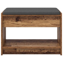 Banc d'entrée avec coussin Bois ancien 63 x 38 x 45 cm 647625647625