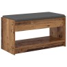 Banc d'entrée avec coussin Bois ancien 83 x 38 x 45 cm 647627647627